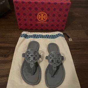 Tory Burch grey Miller sandals